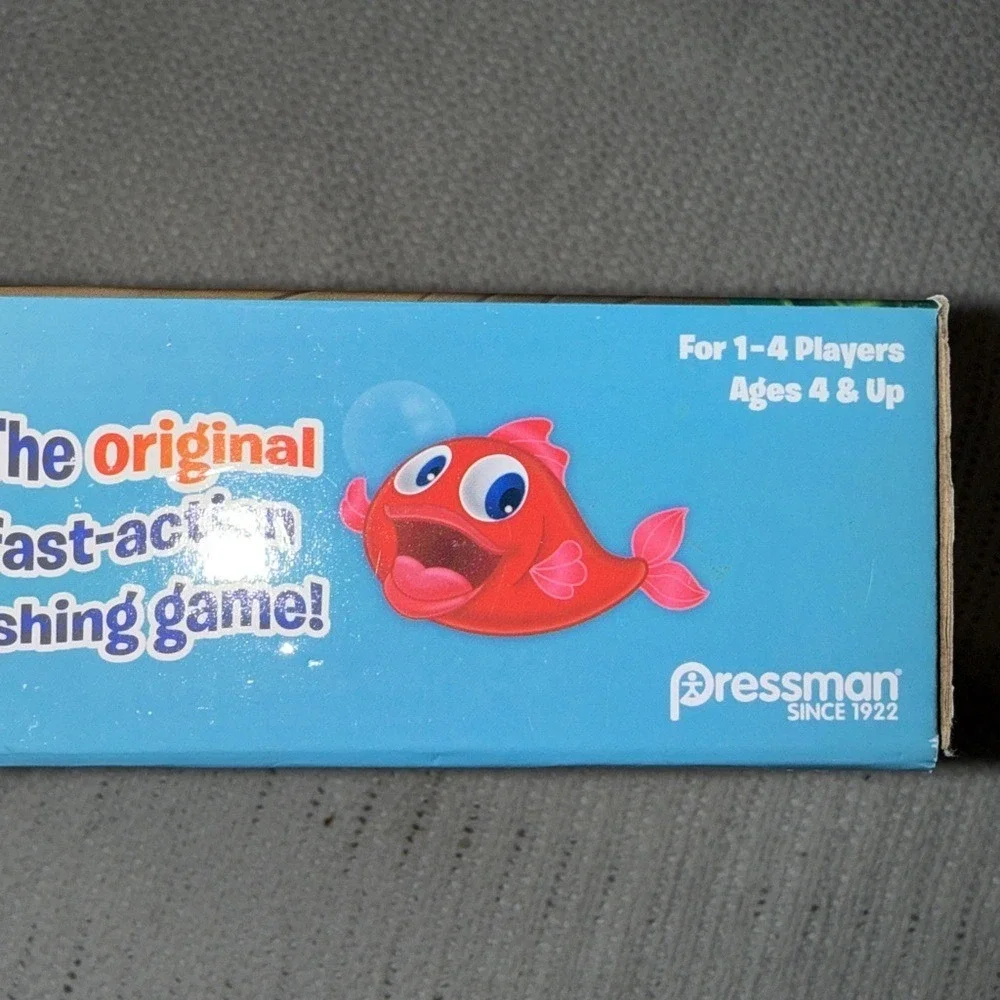 Pressman Let's Go Fishin' Game with Bonus Go Fish Card Game 21 Fish 4 Poles NEW